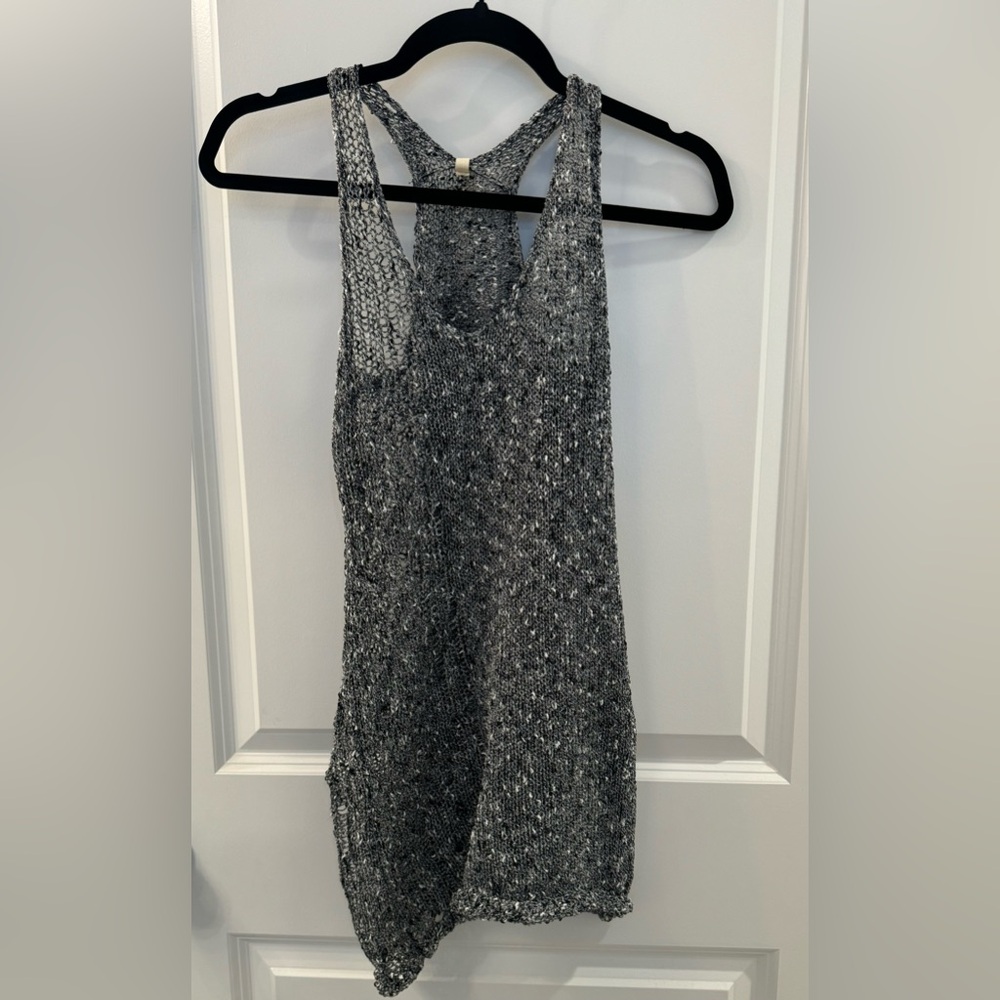 Raga Brand black and gray knit long tank top